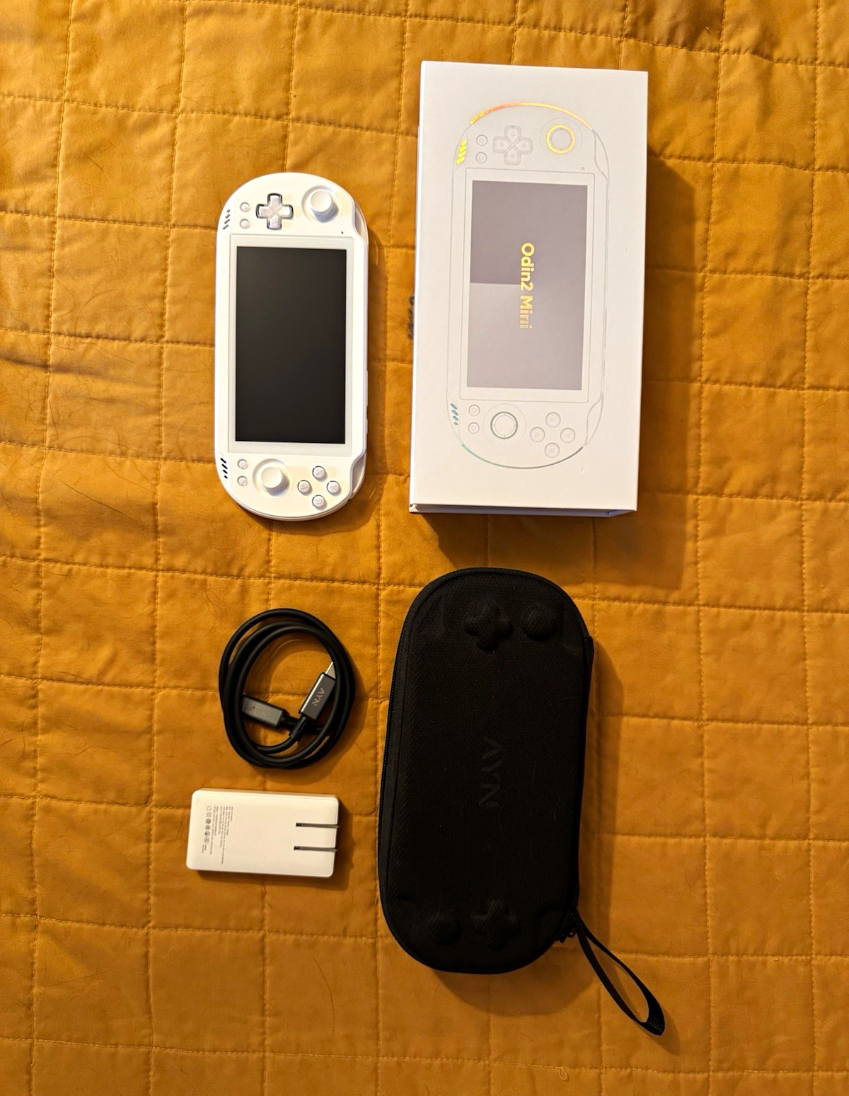 AYN Odin2 Mini Pro White Android Handheld 12+256GB w/ Case CIB – Mint