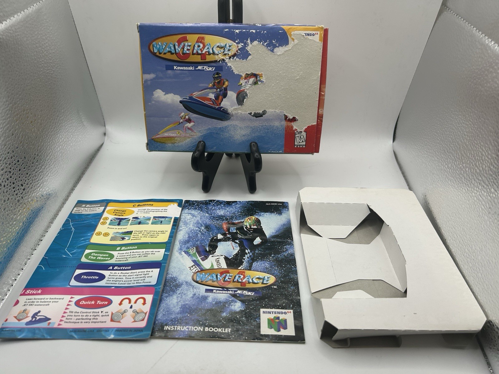 Nintendo 64 Wave Race 64 Box & Manual Only w/Operation Card No Game Damage*