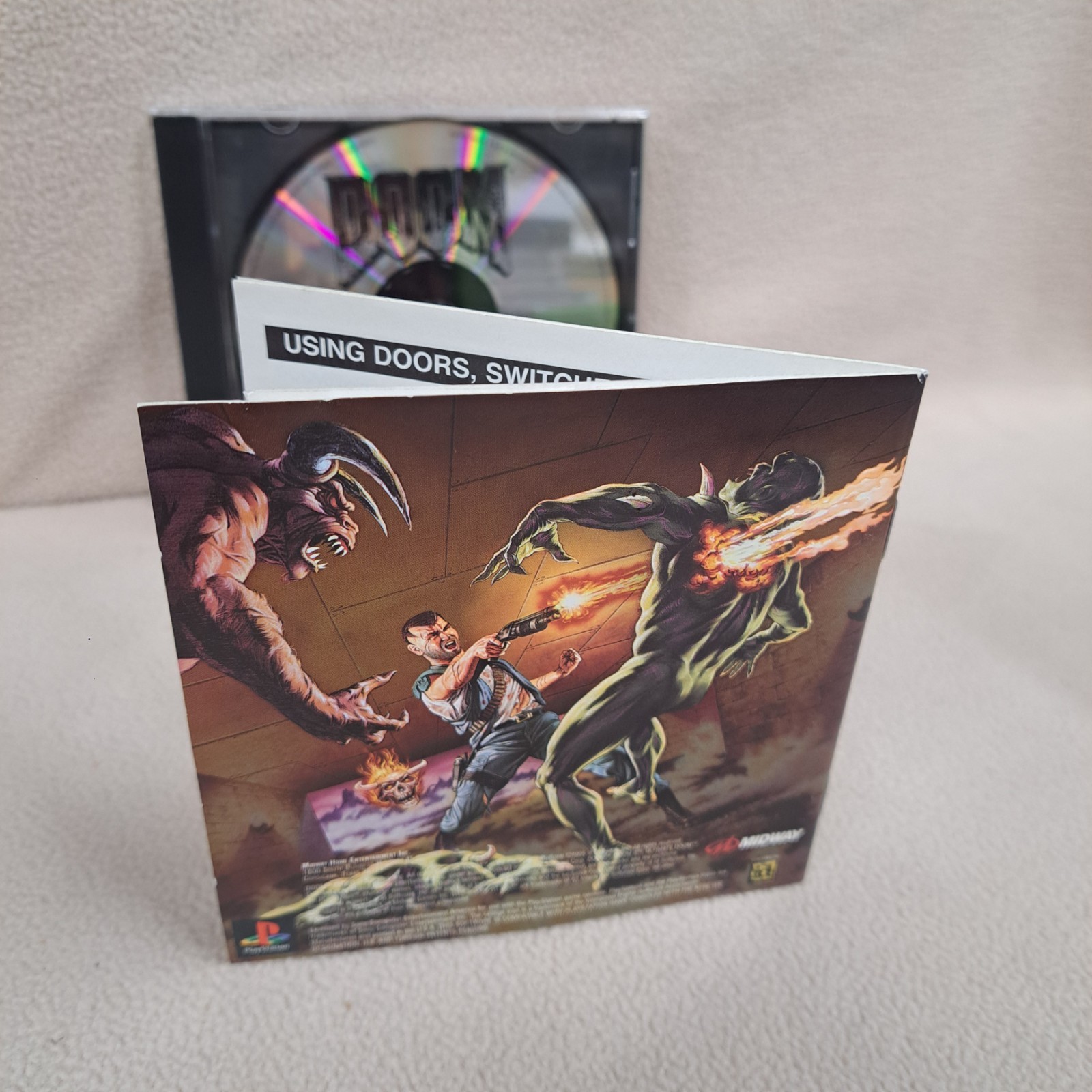 Doom Greatest Hits PS1 Sony PlayStation 1 PS1 Complete w/ Manual Tested Works