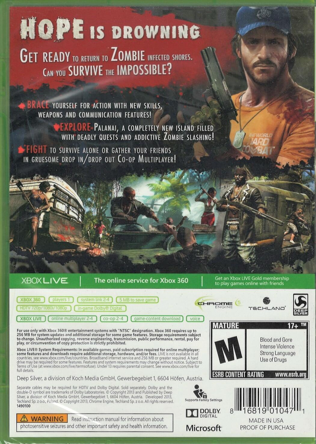 Dead Island: Riptide Xbox 360, New