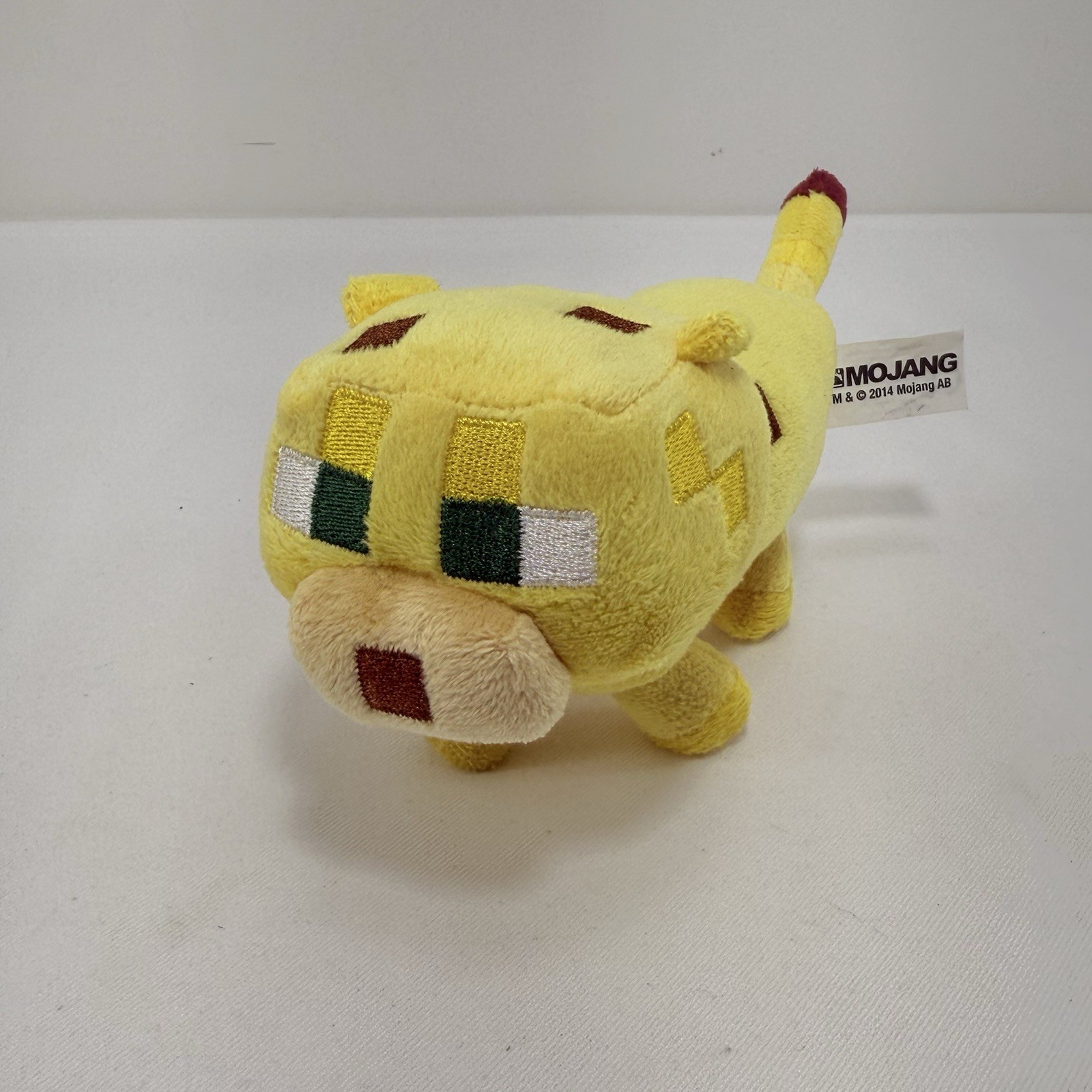 Mojang Jazwares Minecraft Ocelot Plush Cat Leopard Soft Toy Doll Yellow Kid Game