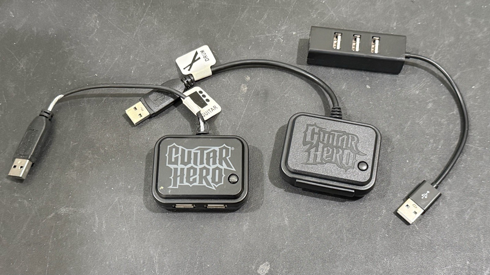 PS3 Guitar Hero World Tour Band DRUM KIT SET Lot Drums Guitar Dongles Mic Game