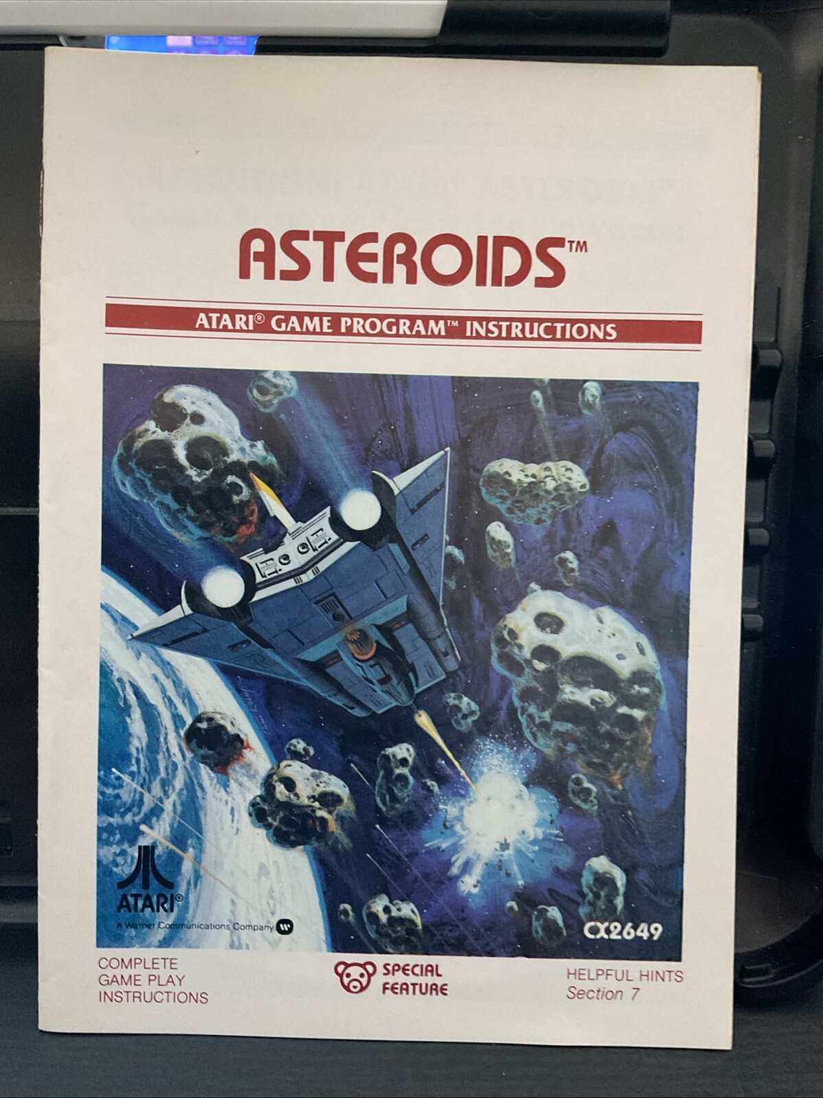 Asteroids (Atari 2600, 1981) Cartridge And Booklet Only