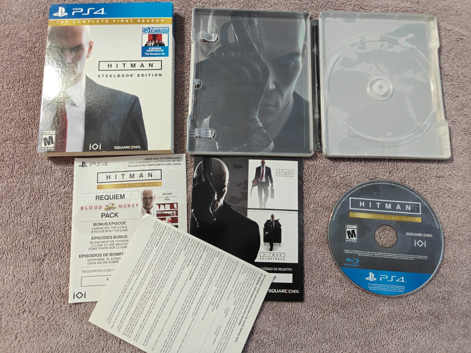 Hitman Steelbook Edition (PS4) w/ Manual | Tested/Working