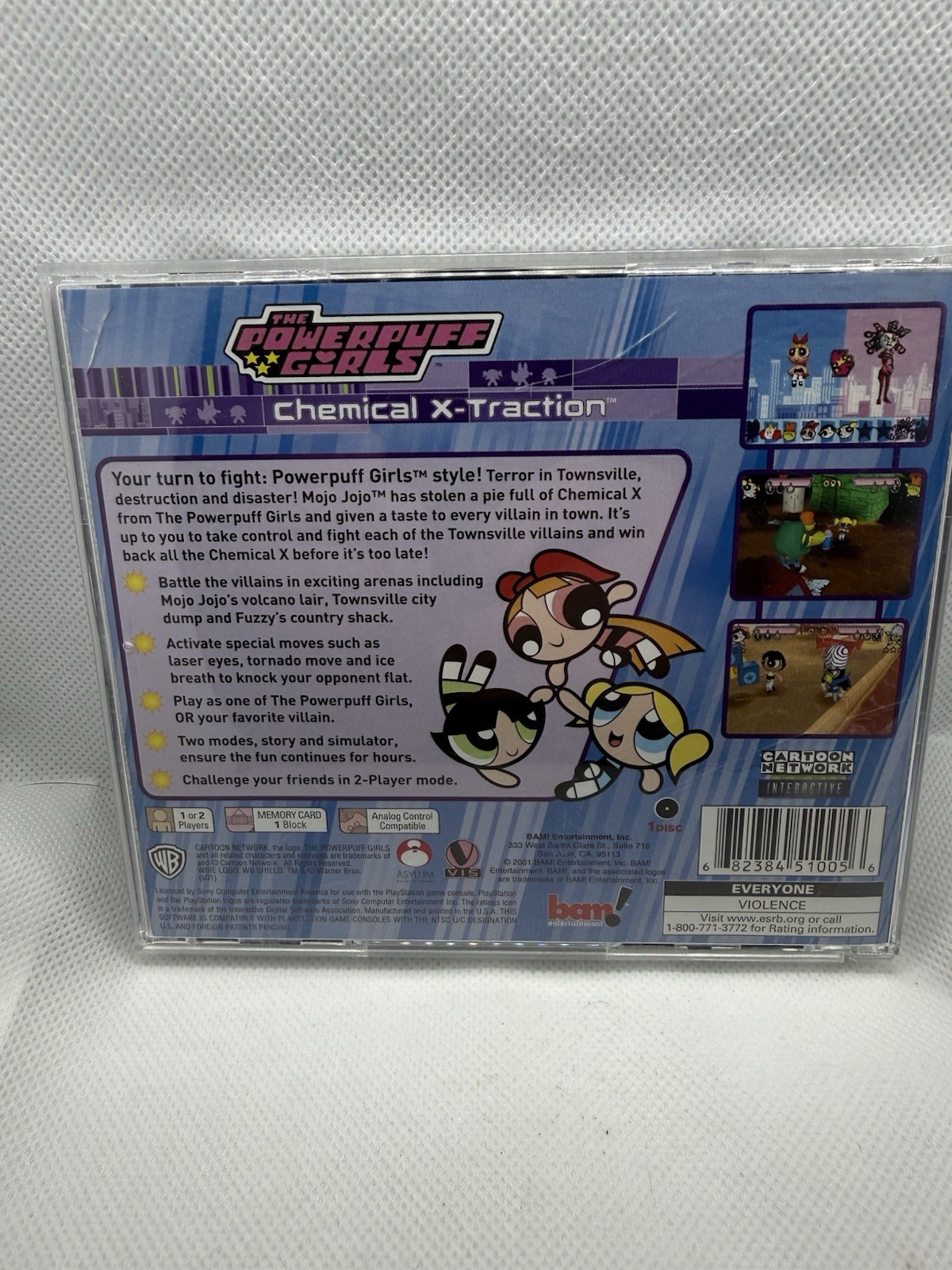 The Powerpuff Girls Chemical X-Traction Sony Playstation 1 Complete In Box PS1