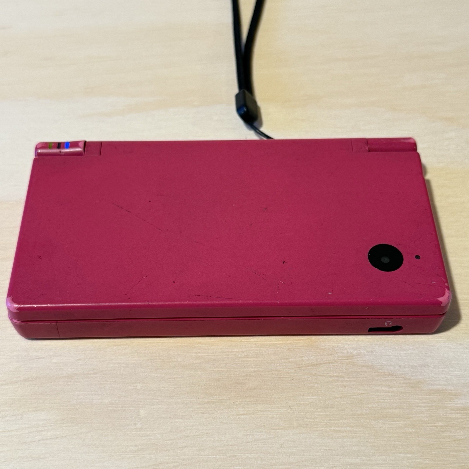 Nintendo DSi Console Hot Pink No Charger Tested Good Loose Top Hinge Read Info!