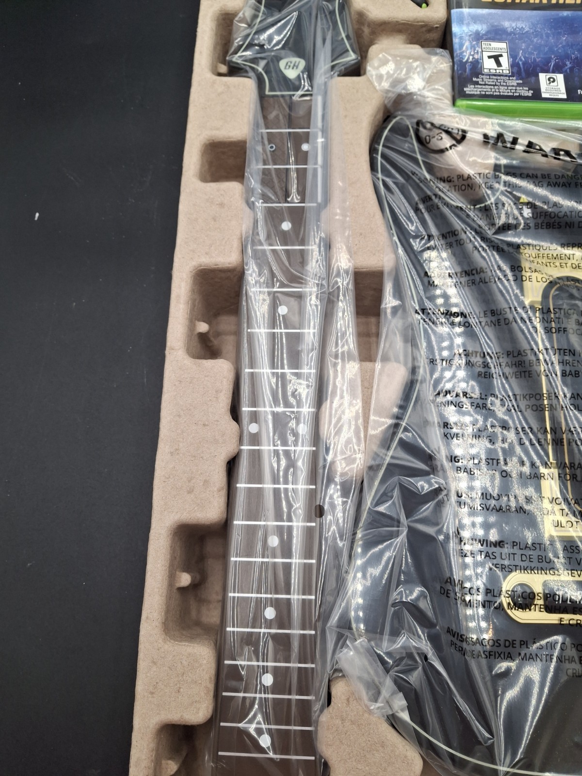 X BOX 360 GUITAR HERO LIVE OPEN BOX WITH SEALED GAME AND GUITAR NEW OPEN BOX