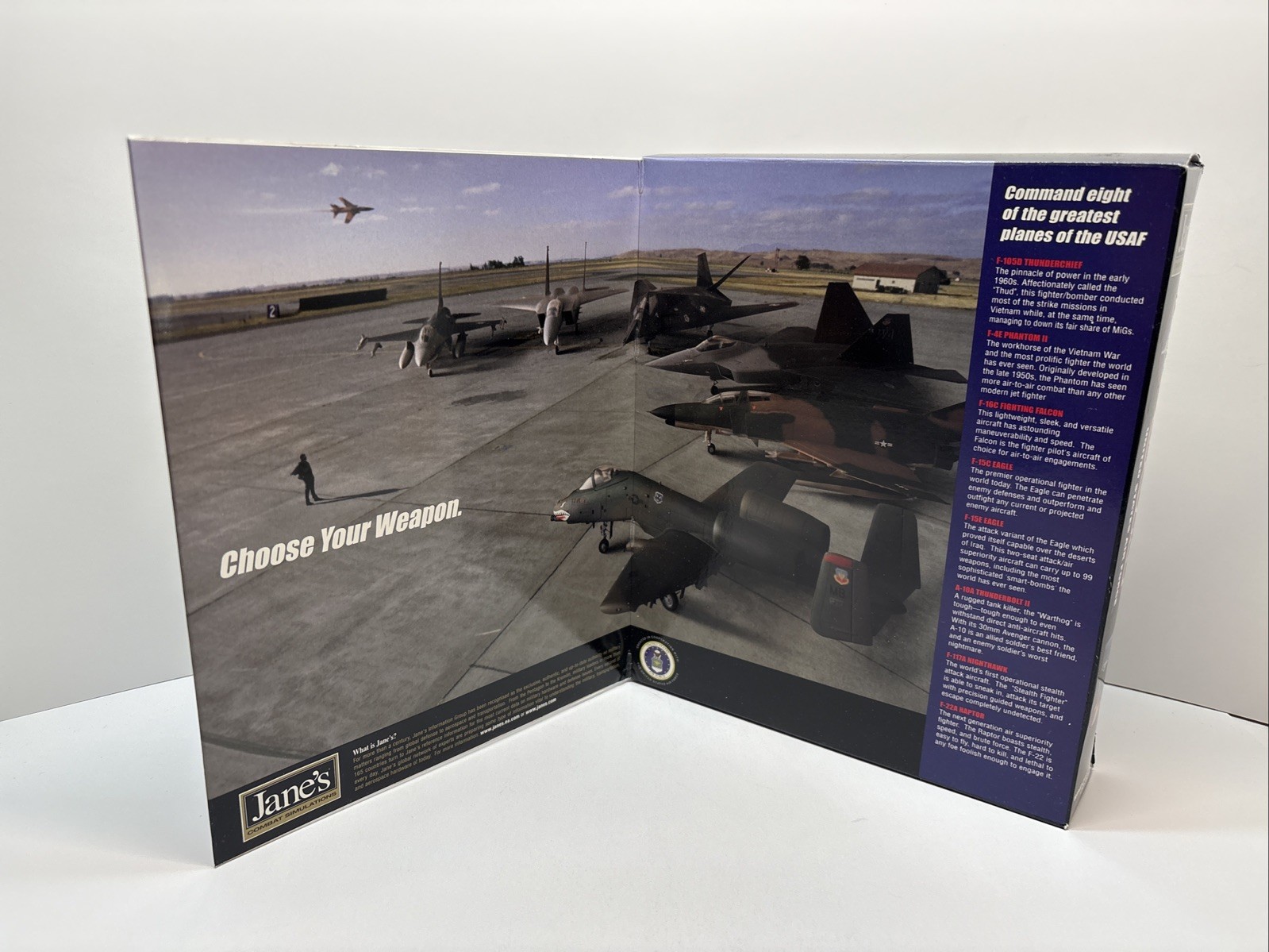 Jane’s USAF United States Air Force (1999) Big Box Combat Simulator PC CD-ROM