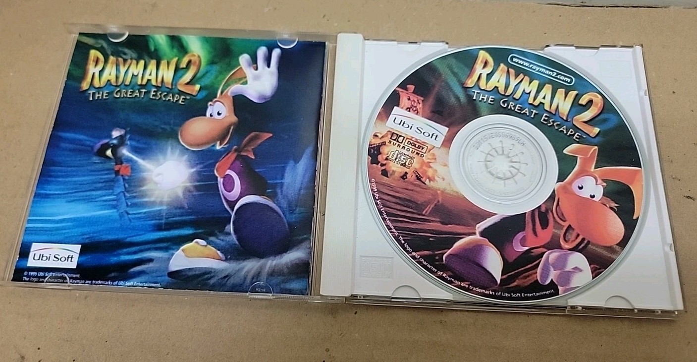 Rayman 2 The Great Escape PC Game CD Ubi Soft Vtg