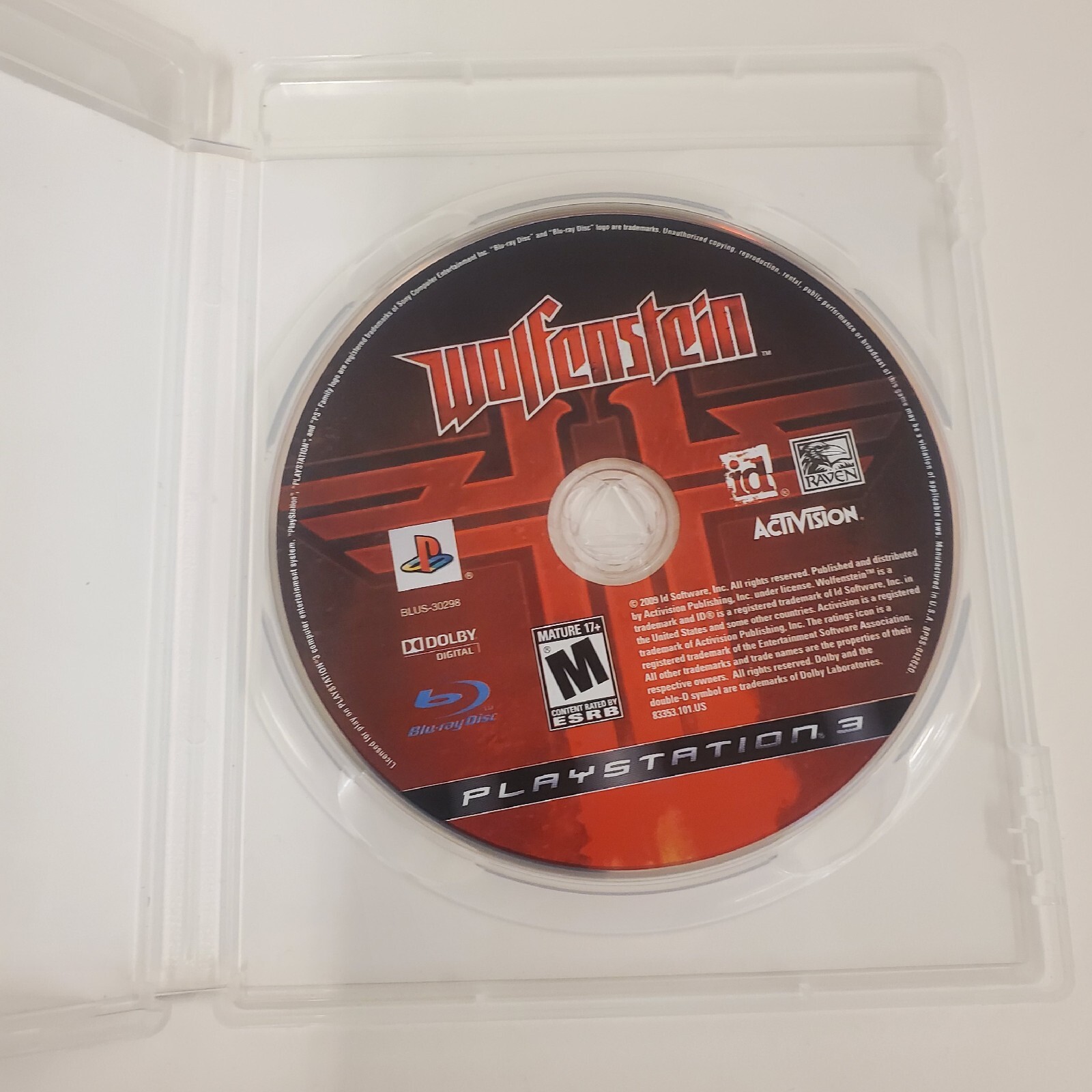 Wolfenstein 2009 PS3 NO MANUAL Tested & Working