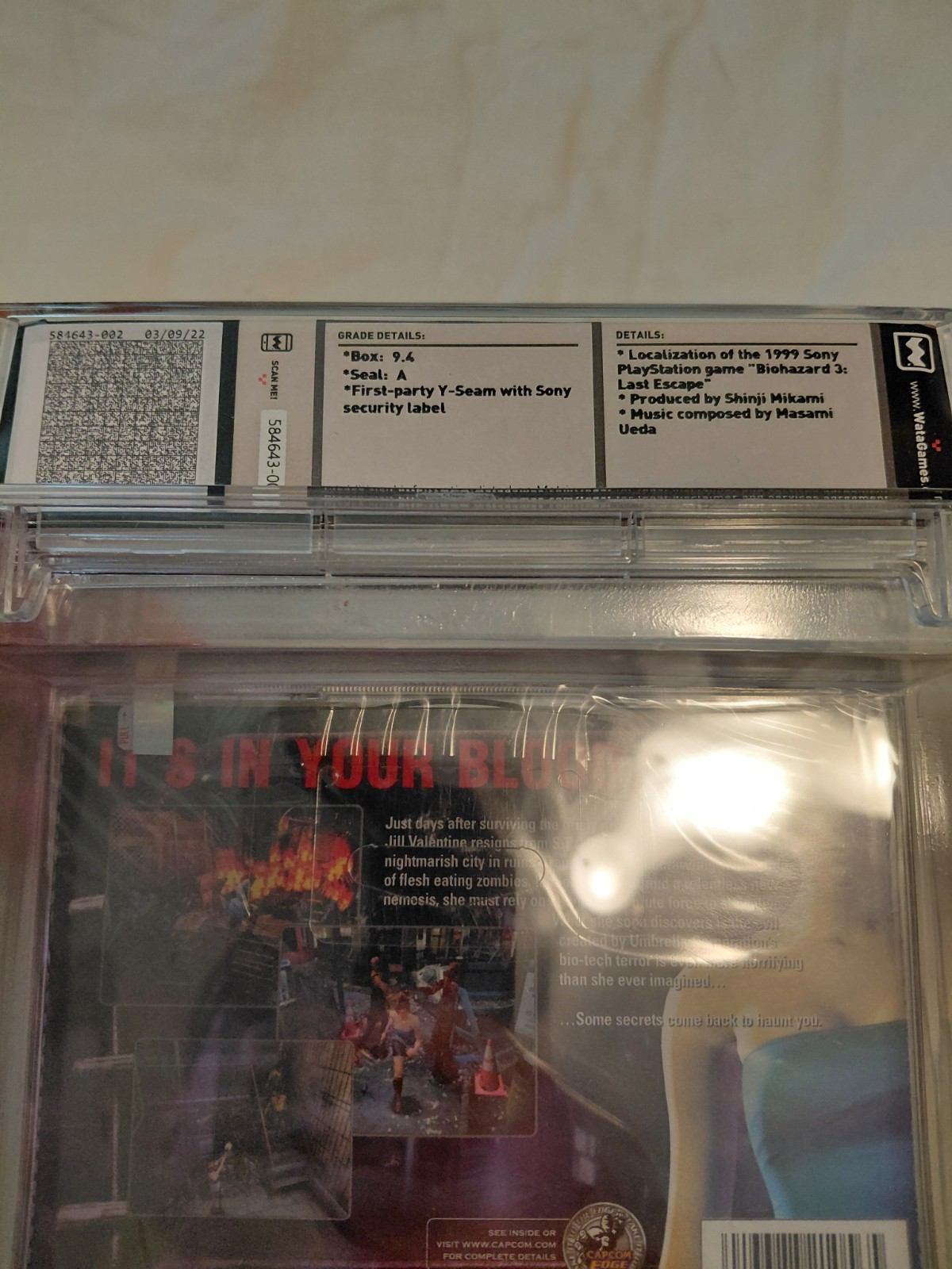 Resident Evil 3 Dino Crisis Demo PS1 Playstation Wata 9.4