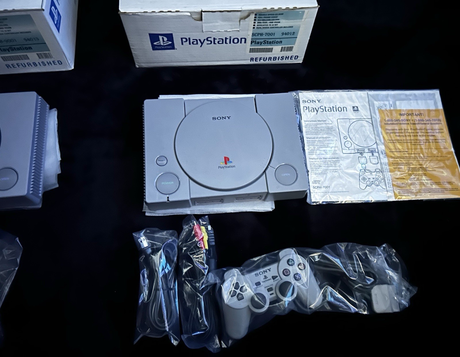 (TWO) SONY PLAYSTATION 1 CONSOLE SETS FULLY SERVICED BY SONY (ULTRA RARE)