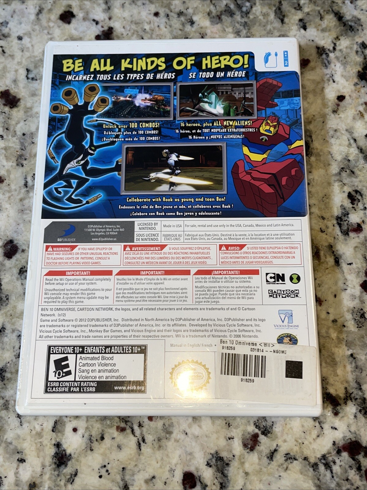 Ben 10: Omniverse (Nintendo Wii, 2012) TESTED & WORKS