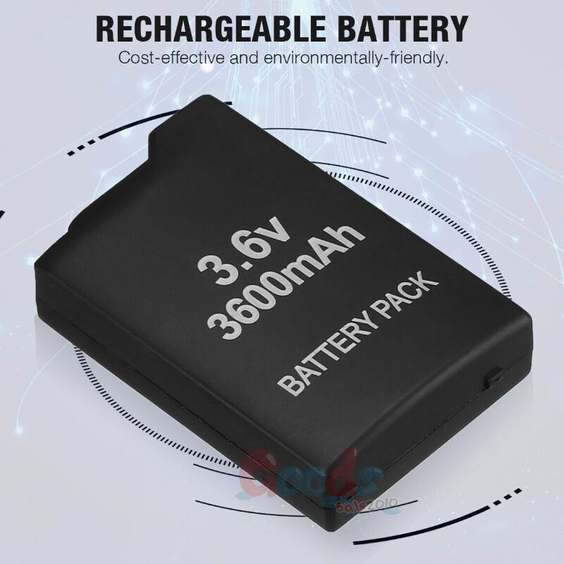 3600mAh Rechargeable Battery for PSP 2000 2001 2006 3000 3001 3003 +Charger
