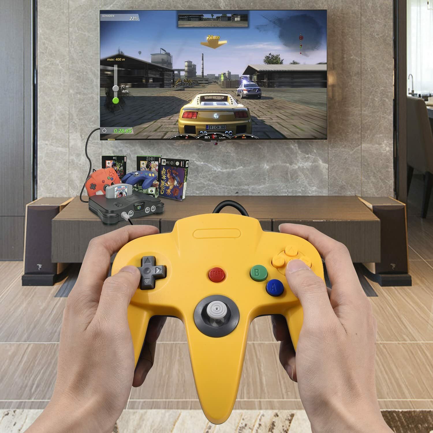2Pack N64 Controller Joystick Gamepad Long Wired for Classic Nintendo 64 Console