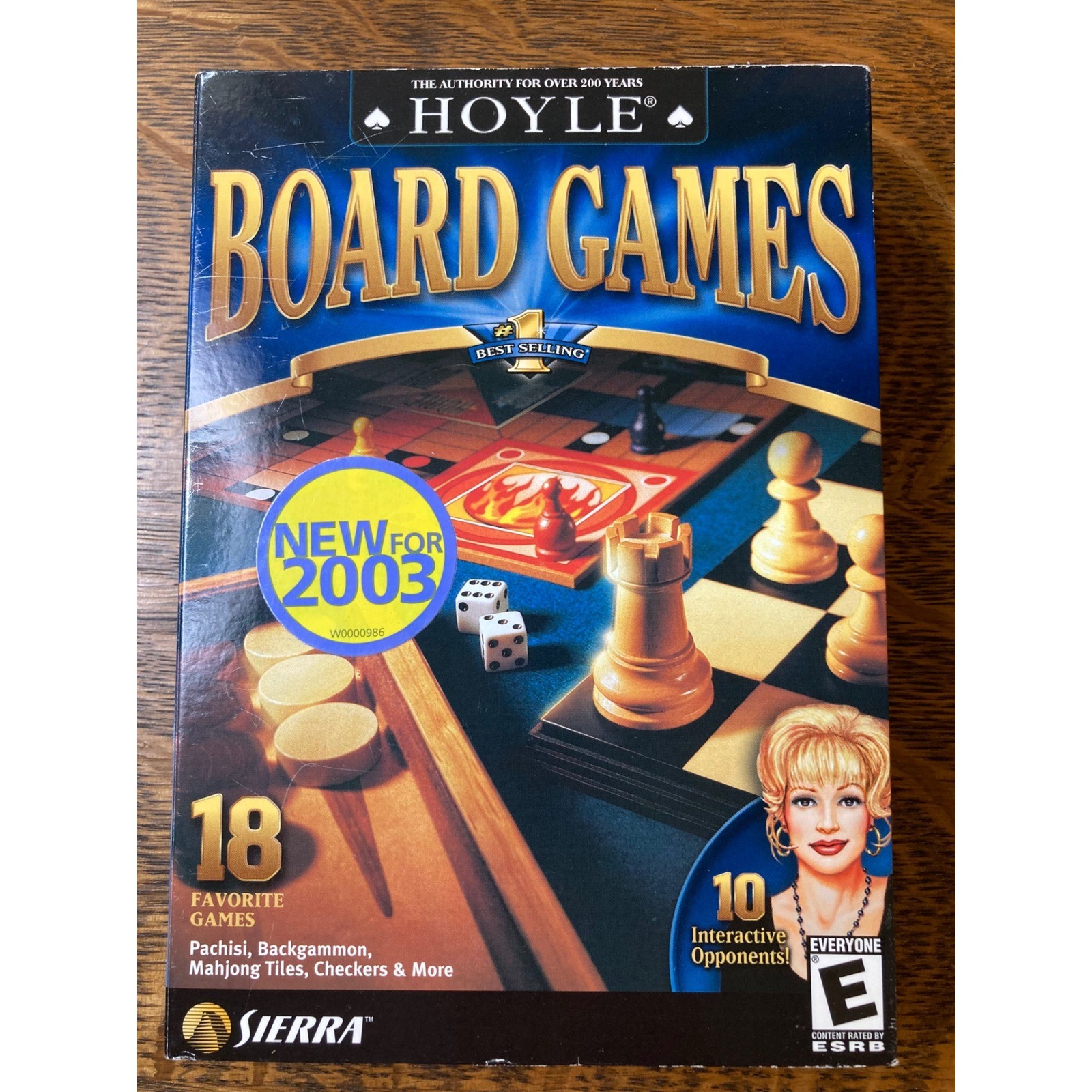 Hoyle Board Games PC CD-ROM 2003 Sierra 18 Classic Games Chess Mahjong Backgammo