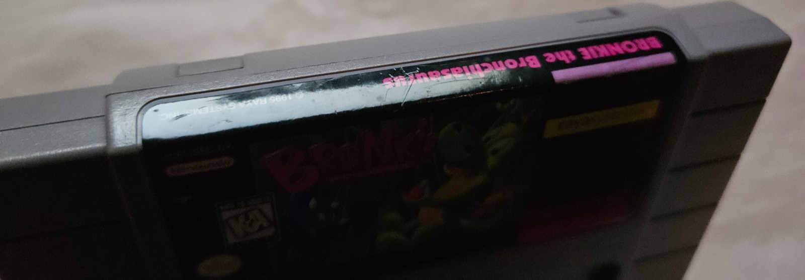 Bronkie the Bronchiasaurus Cartridge Only Authentic SNES Super Nintendo 1995