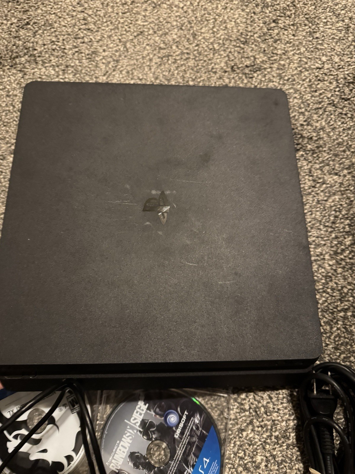 Sony PlayStation 4 Slim 500GB Home Console – Black W 2 SONY CONTROLLERs/ Games