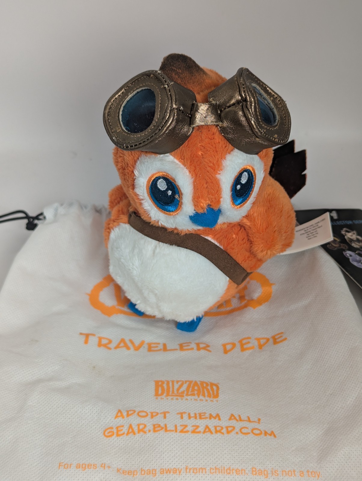 World of Warcraft Plush Traveler Pepe Blizzard Entertainment with Bag and Tags