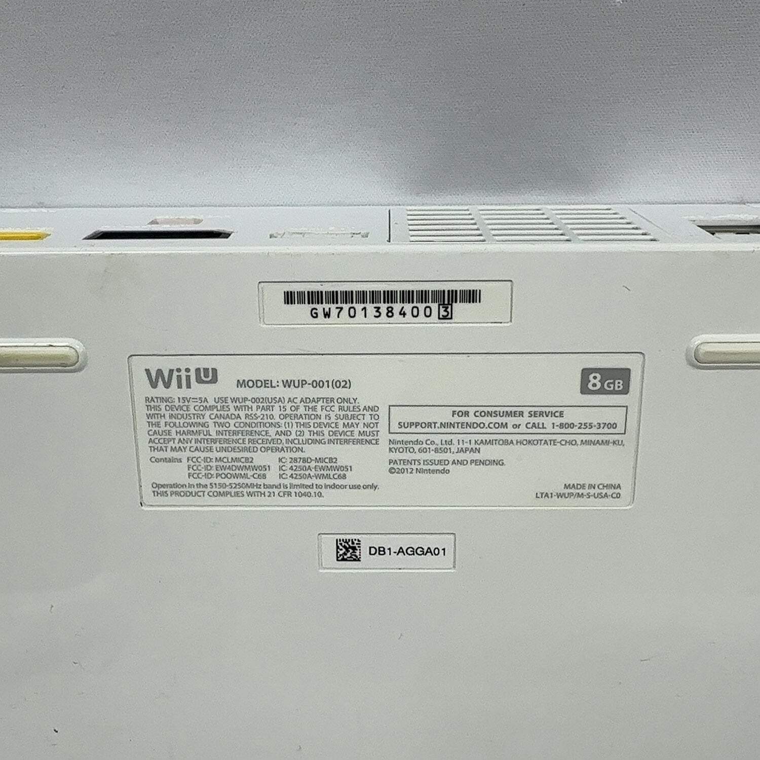 Nintendo Wii U Console Gaming System WUP-001-02 Black