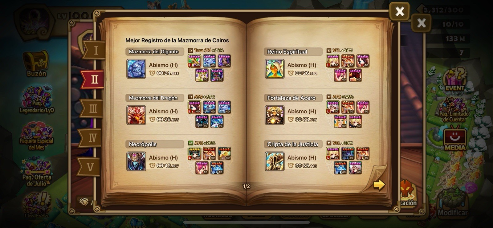 Summoners War ▪️5LD VIP SUPER SPEED ASIA SERVER ▪️Ongyouki Celia Zenisek Thebae