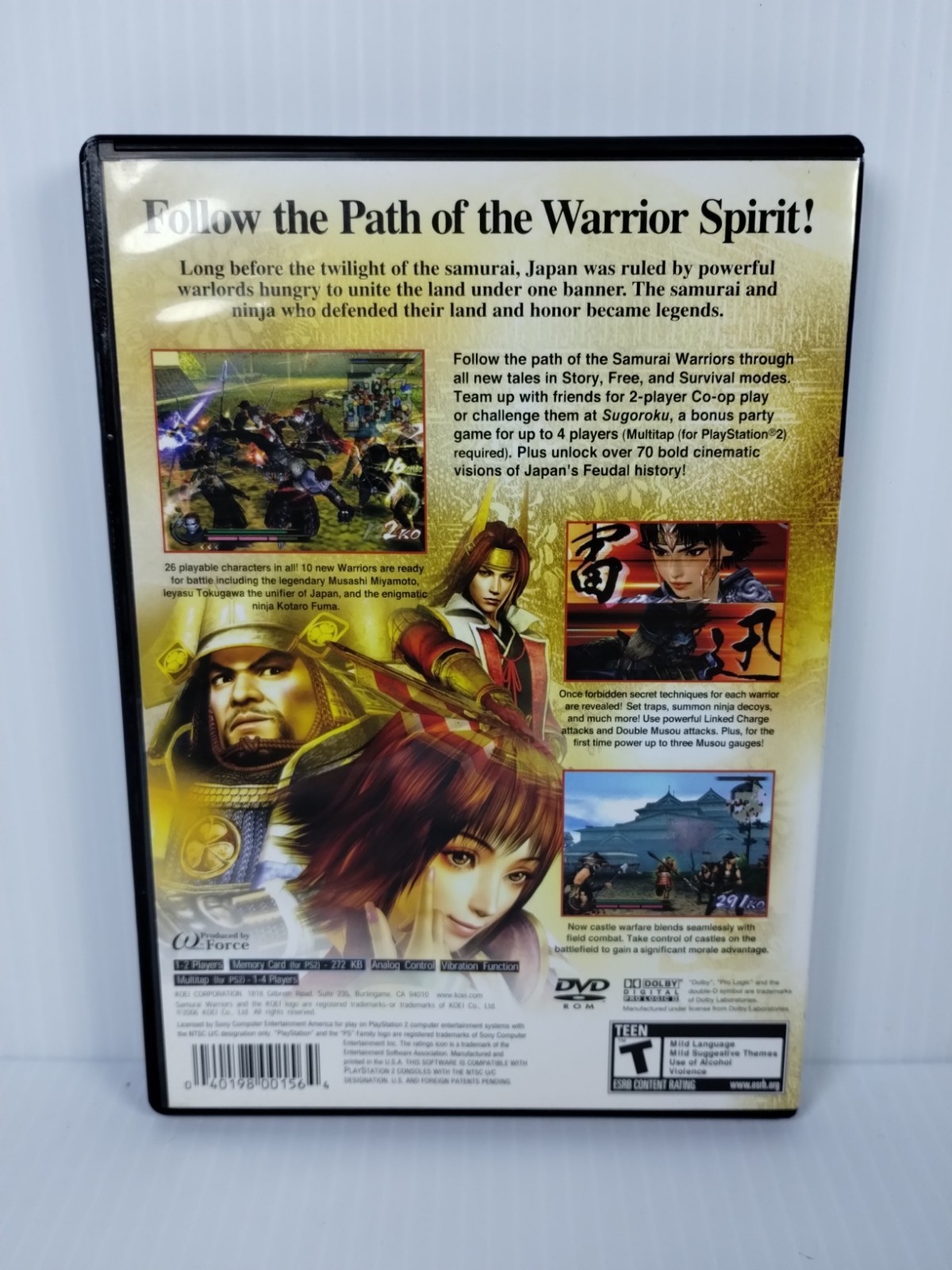 Samurai Warriors 2 (Sony PlayStation 2) CIB W Reg Card – Tested – Free Shipping