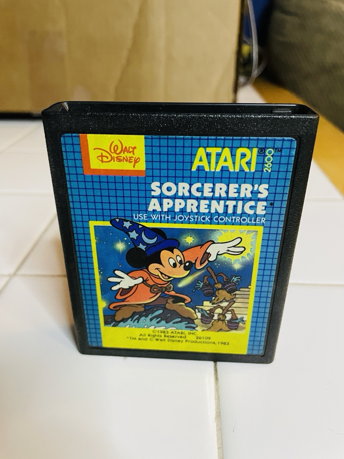 Sorcerer’s Apprentice Disney Atari 2600, 1983 Cartridge Card Tested & Working