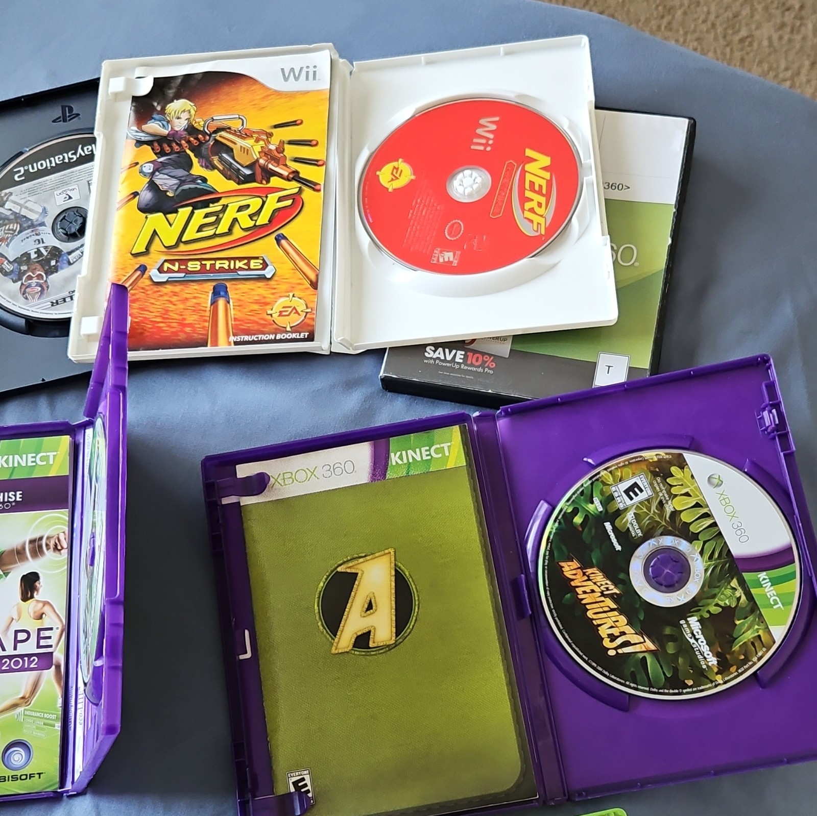 Microsoft Nintendo Mixed Lot Video Games Xbox 360 Kinect Wii PS2. Untested.