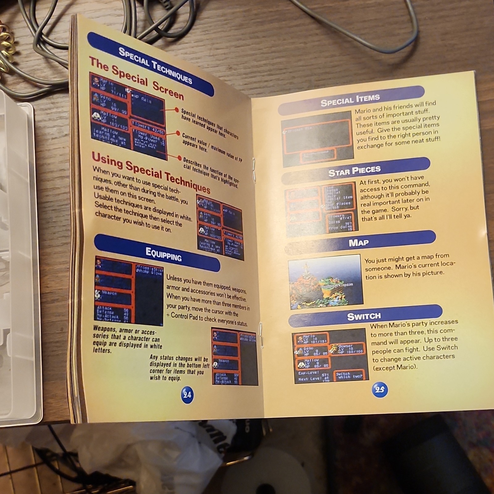 Nintendo Original Manual: Super Mario RPG Legend of the Seven Stars SNES