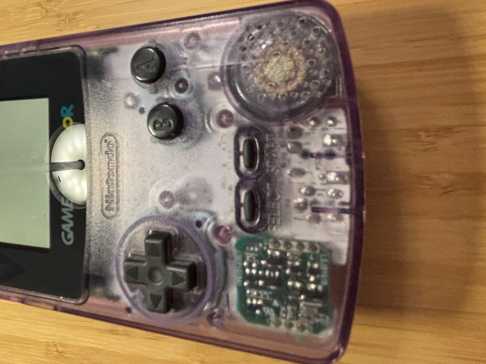Nintendo Game Boy Color CGB-001 Atomic Purple Clear NTSC-U/C Color Screen