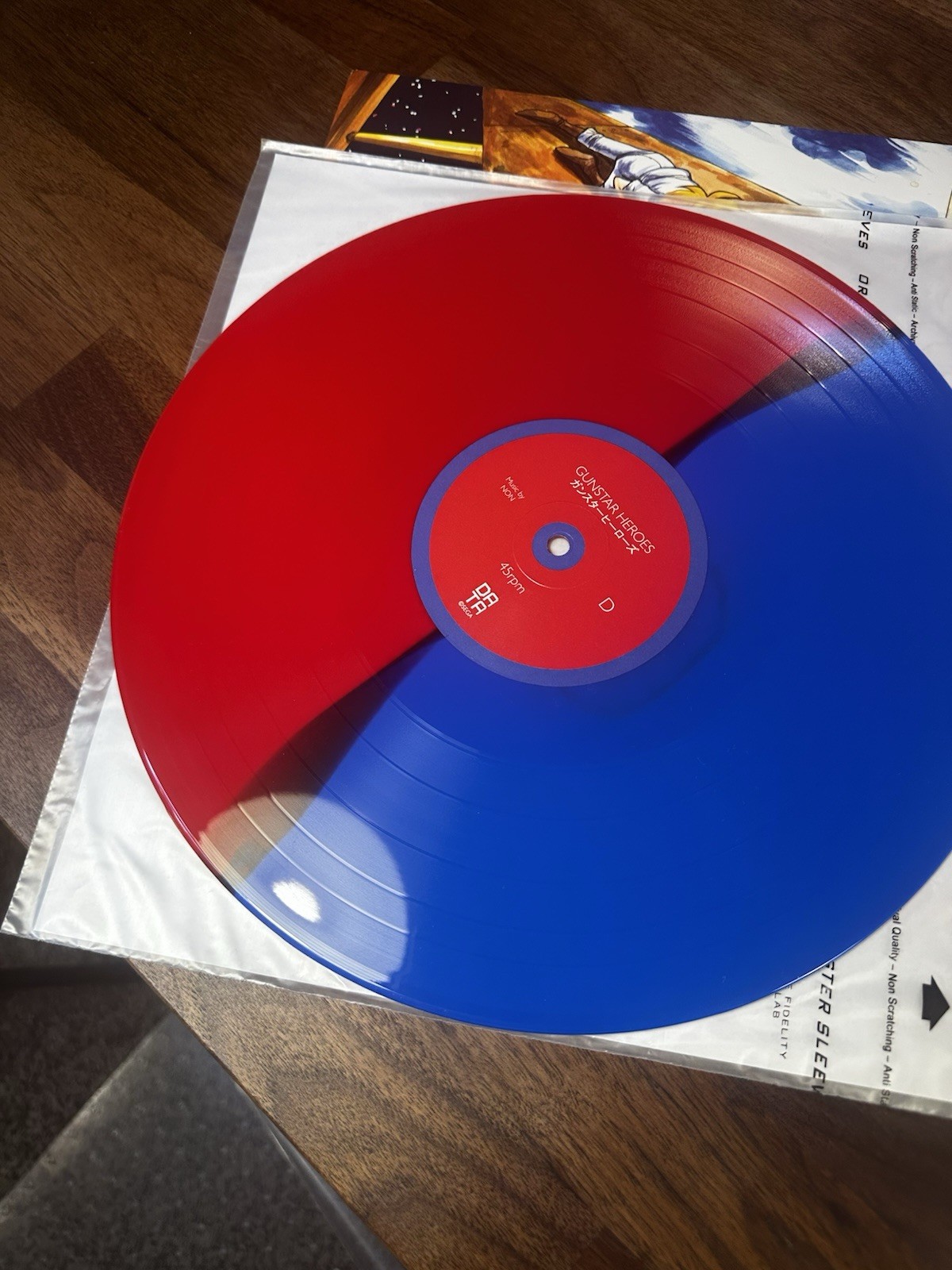 Gunstar Heroes OST Data Discs 011 Red Blue Split 2LP 45RPM In Shrink NM Sega