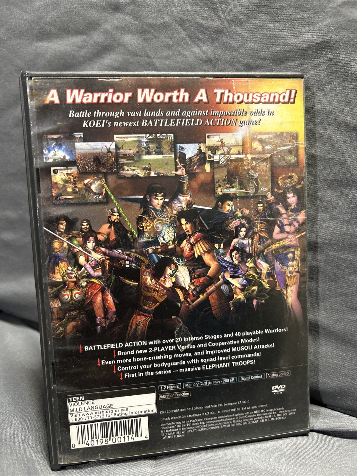 Dynasty Warriors 3 (Sony PlayStation 2, 2001)