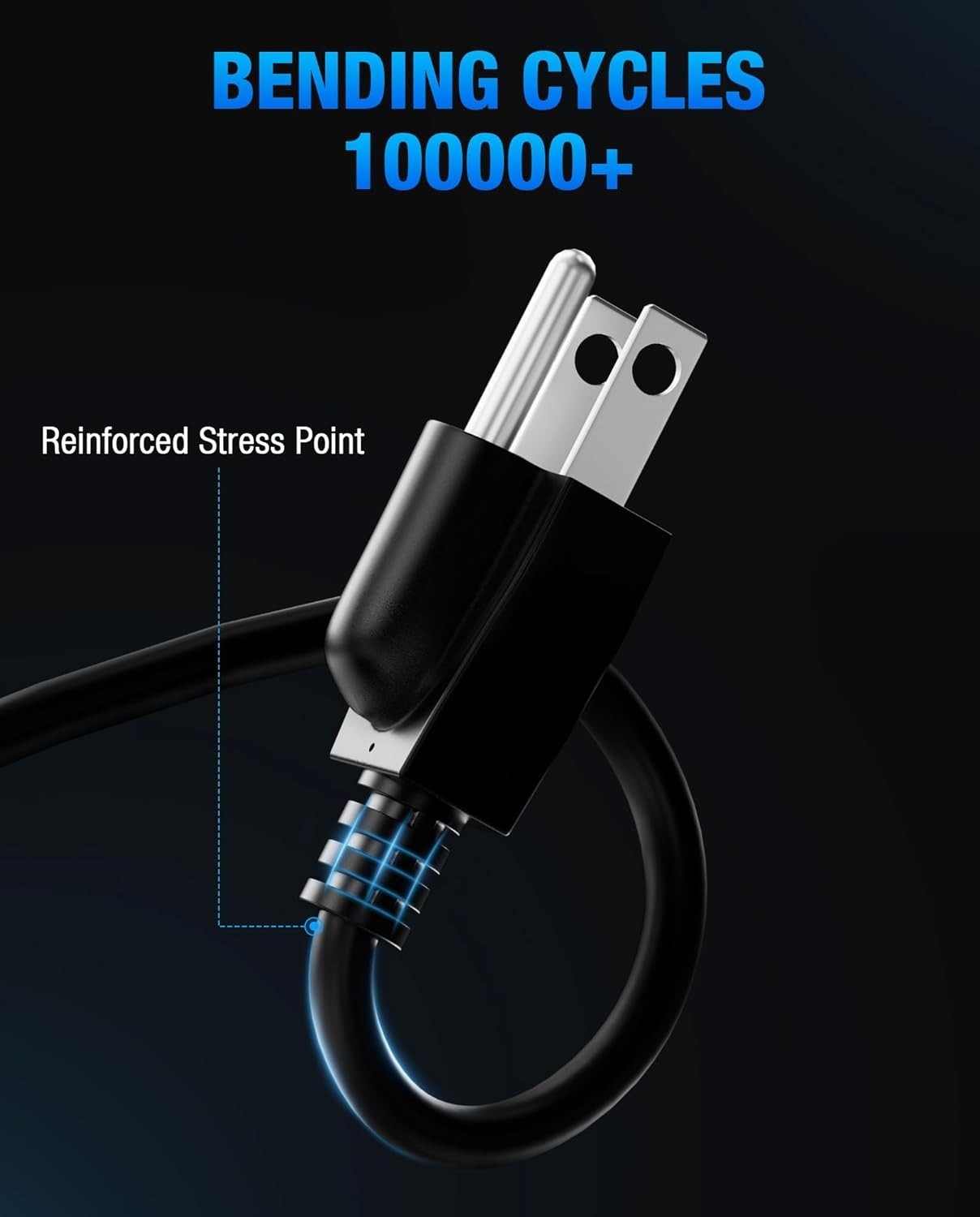 Heavy-Duty 10FT Power Station Charging Cable with Male-to-Female Connector