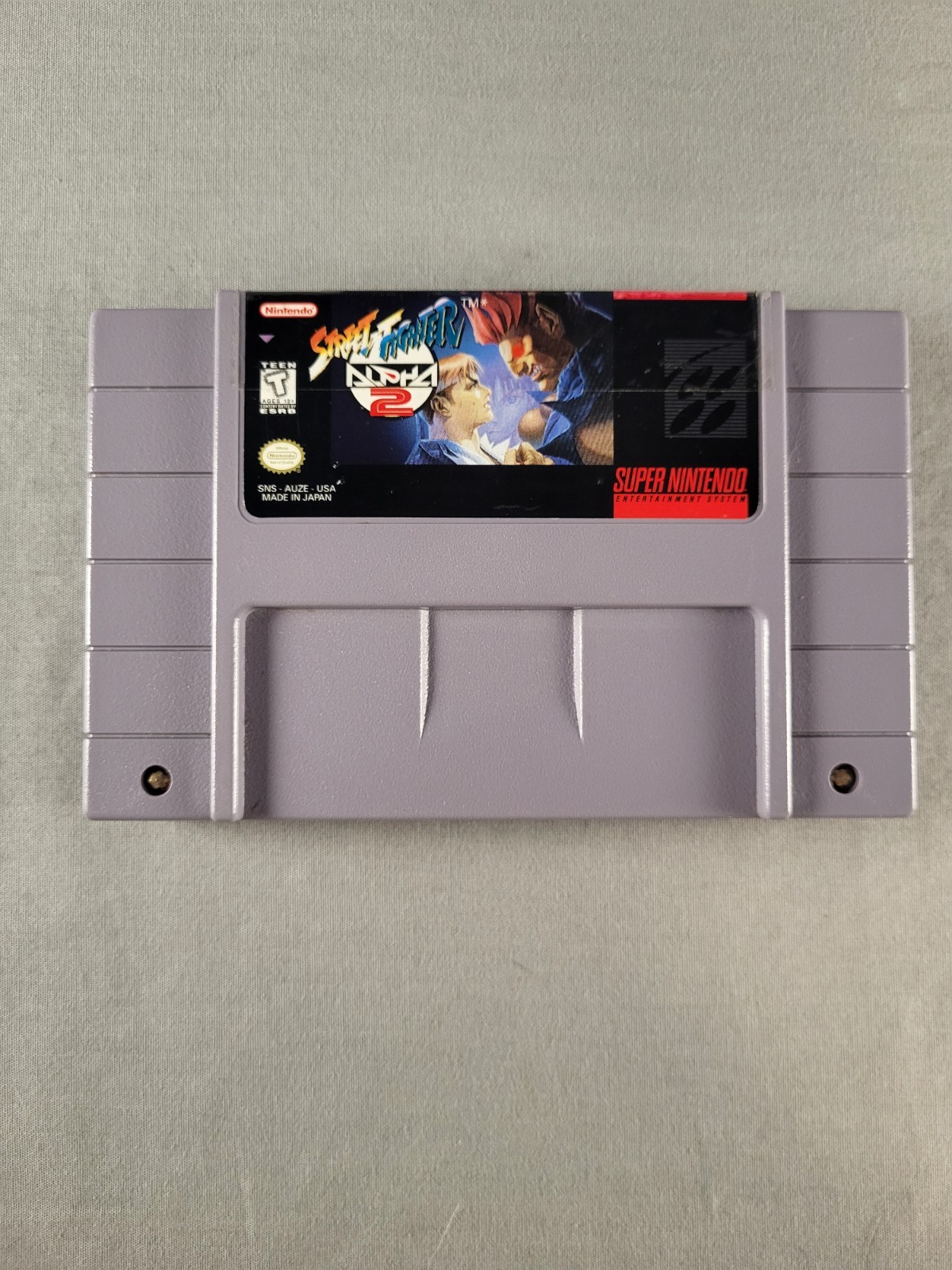 Street Fighter Alpha 2, SNES, Loose, Authentic!