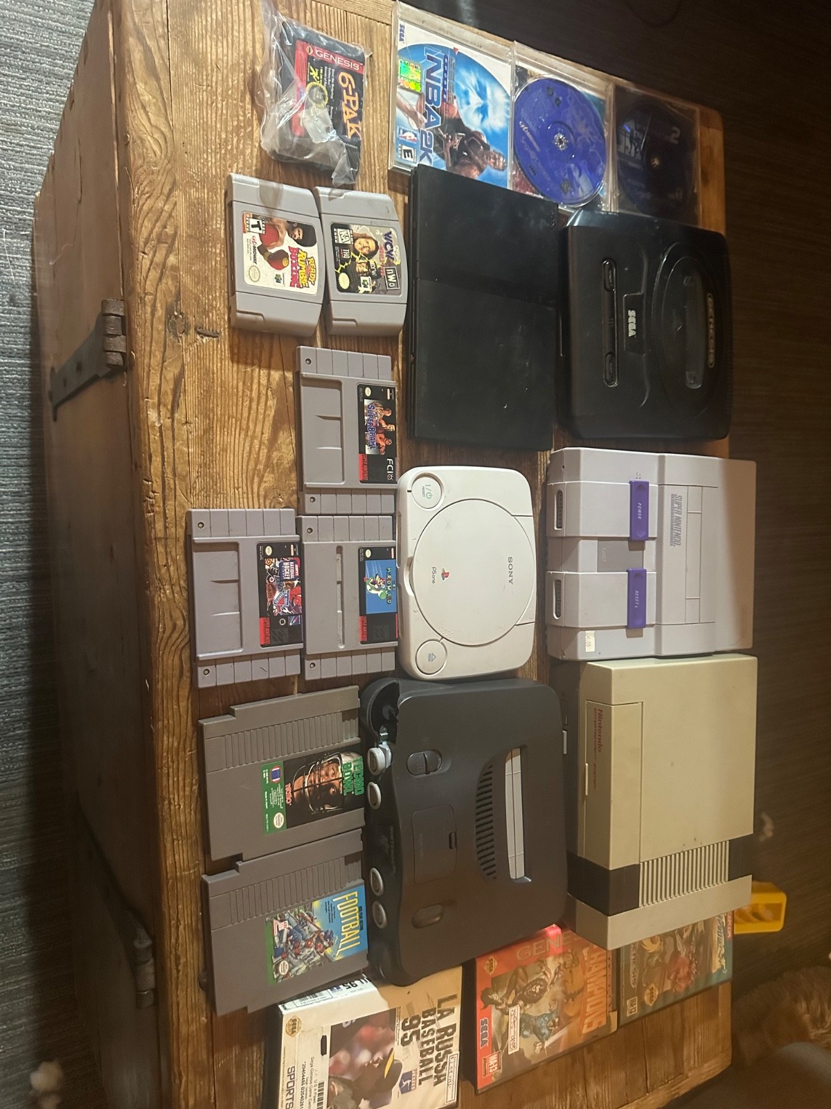 video game lot Sega Genesis, PS1, PS2, N64, SNES, NES