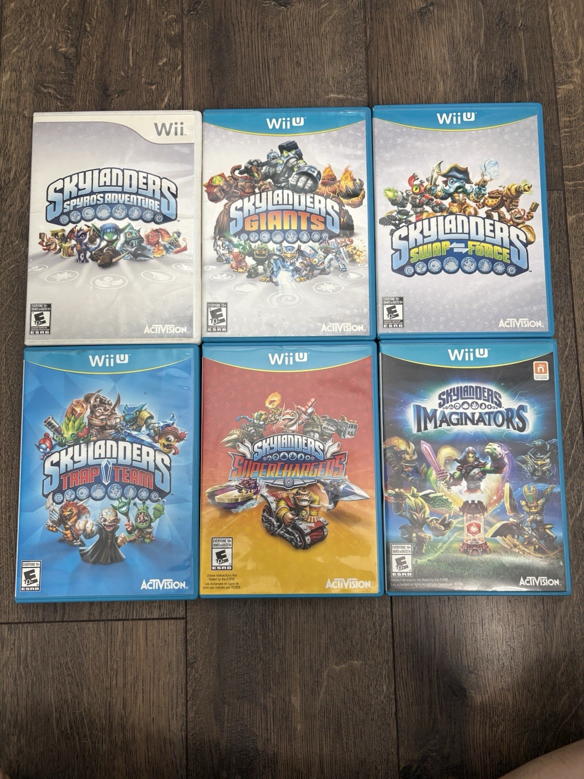 Skylanders Wii U 6 Game Lot – Spyro, Giants, Swap Force, Trap Team, Imaginators
