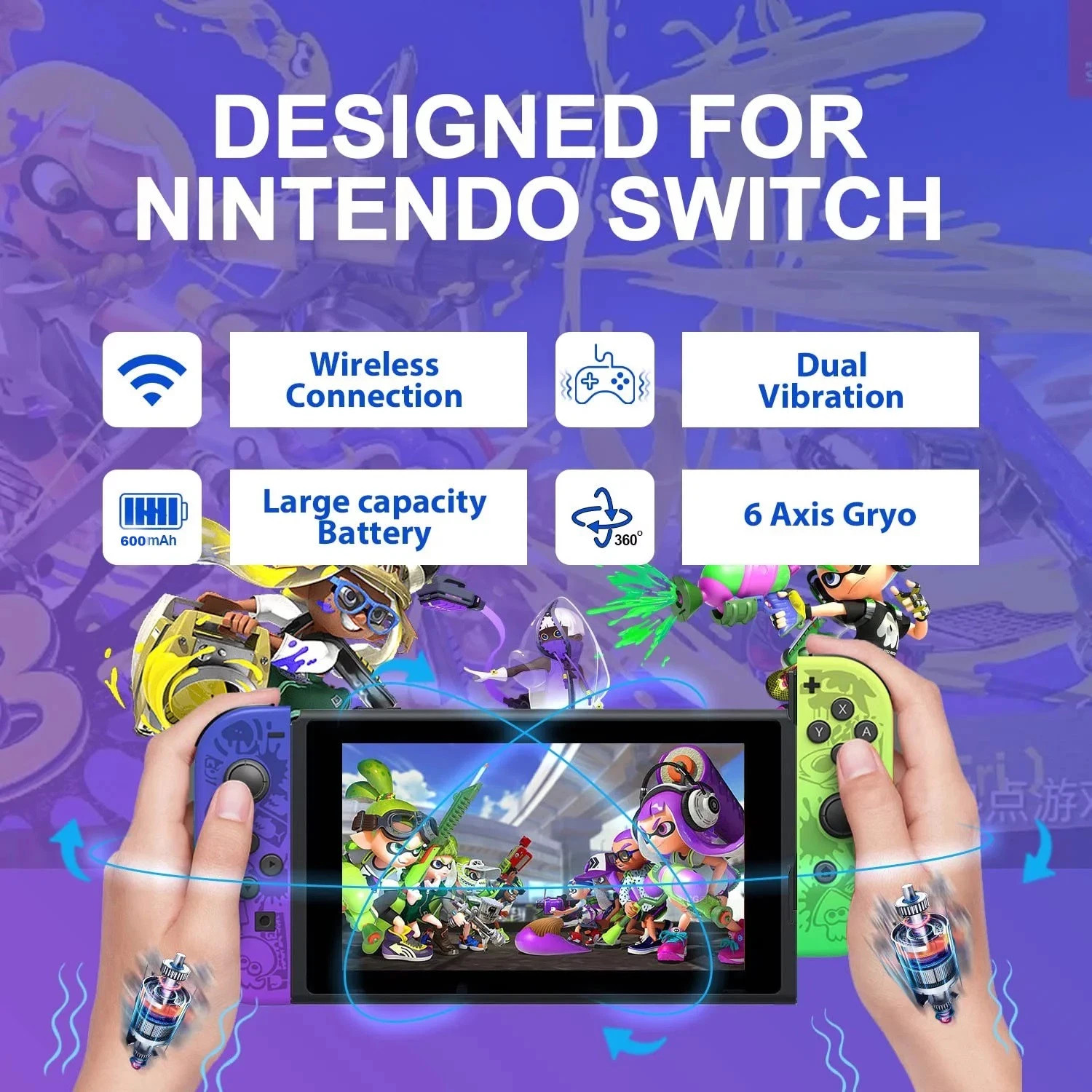 Wireless Gamepad Left & Right Game Controller For Nintendo Switch Joy-Con1-Pair