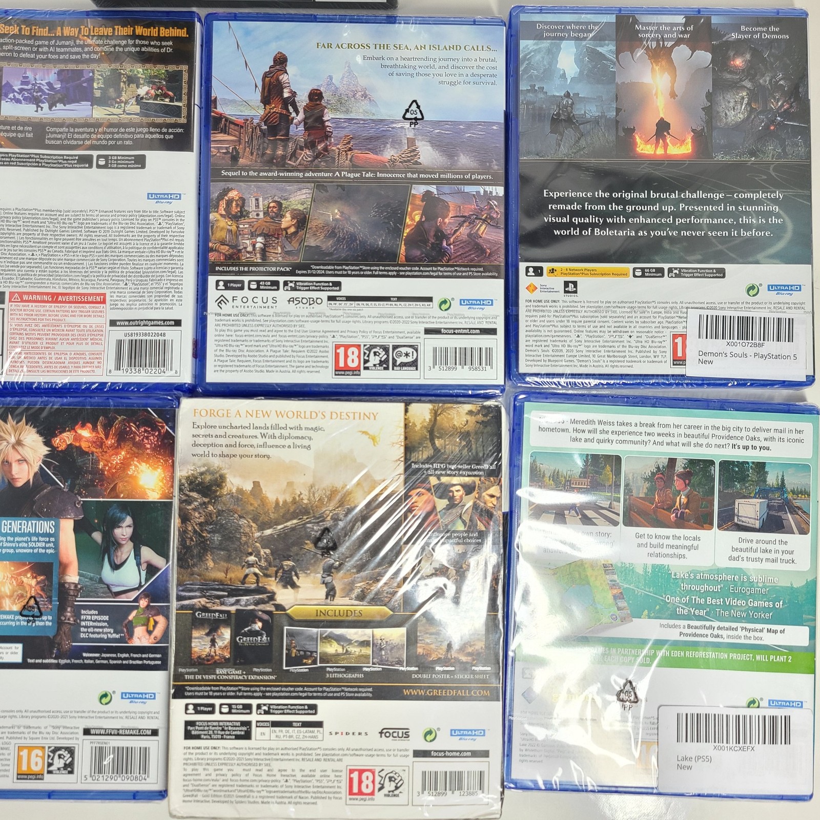 9 x Bundle PS5 PlayStation 5 Ascent Greedfall Lake Final Fantasy CIB Sealed