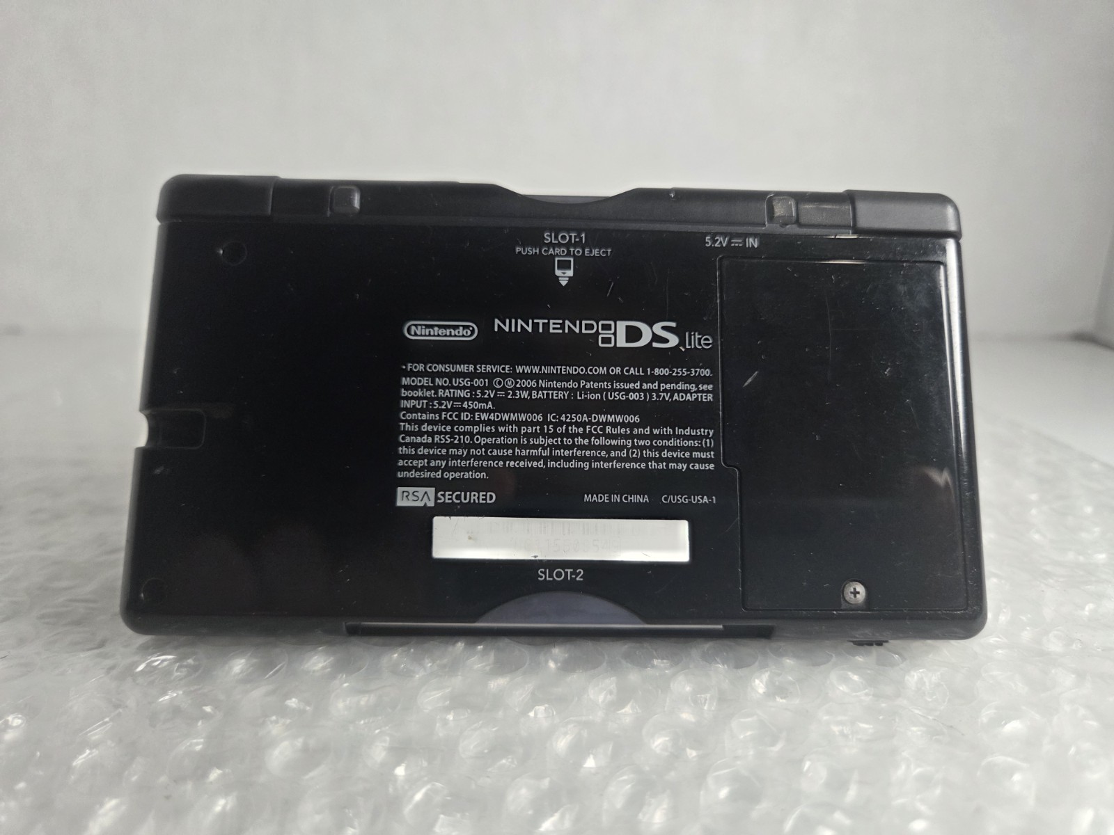 Nintendo DS Lite GBA Glossy Black Tested Charger New Battery OEM Stylus Handheld