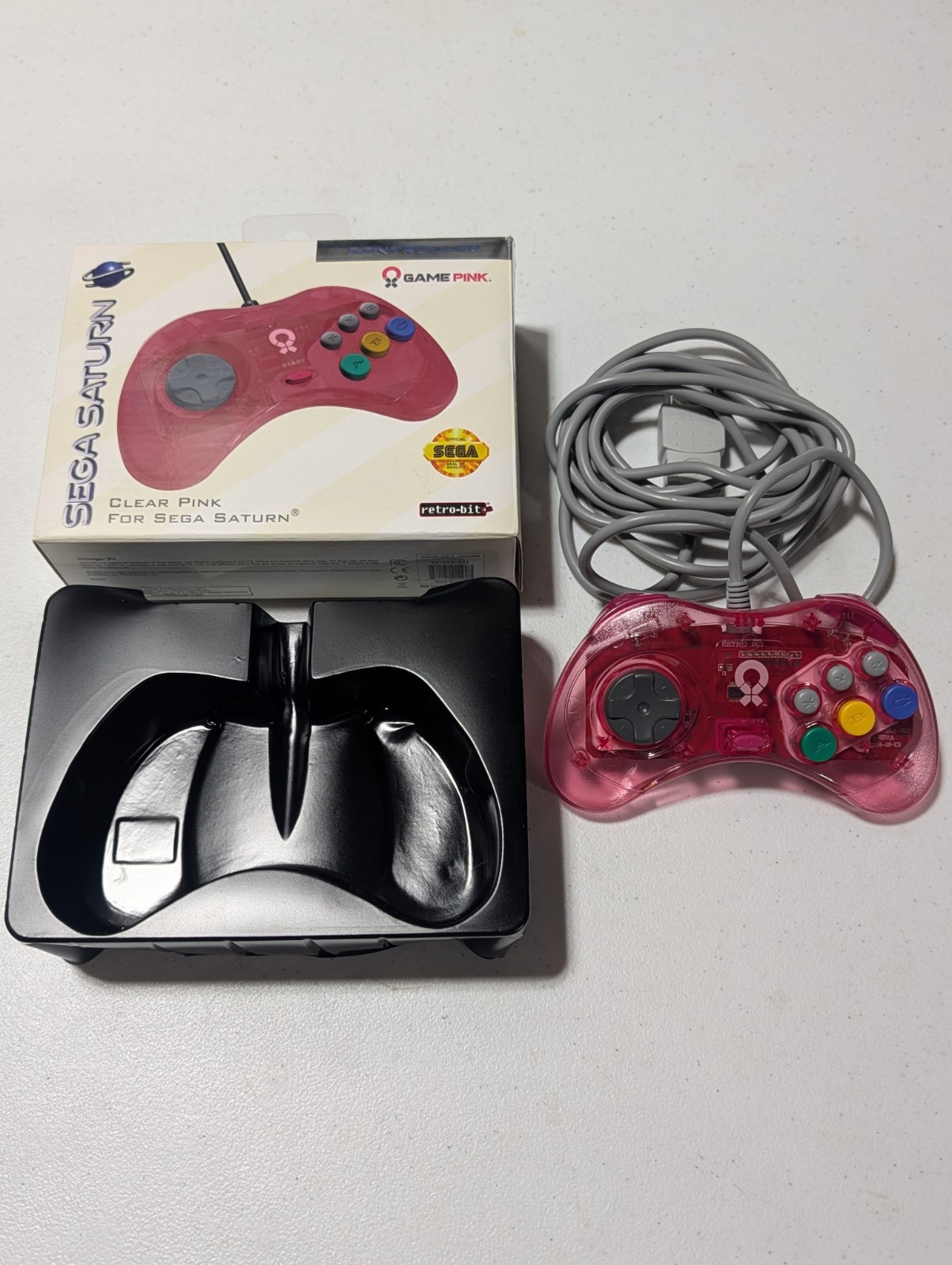 Limited Run retro-bit Game Pink Controller For Sega Saturn Officially Licensed