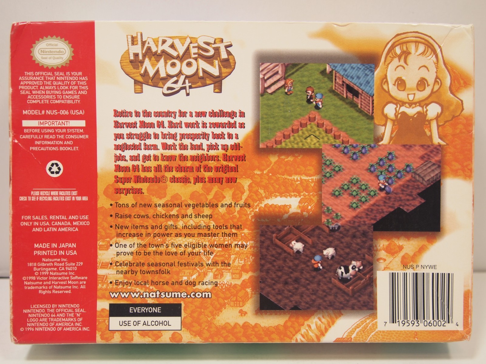 Harvest Moon 64 (Nintendo 64 | N64) Authentic BOX ONLY