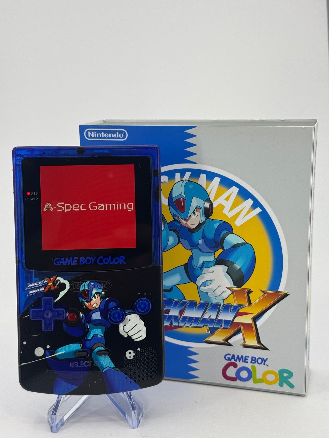 Gameboy Color GBC IPS Backlit Screen Megaman UV Printed Shell
