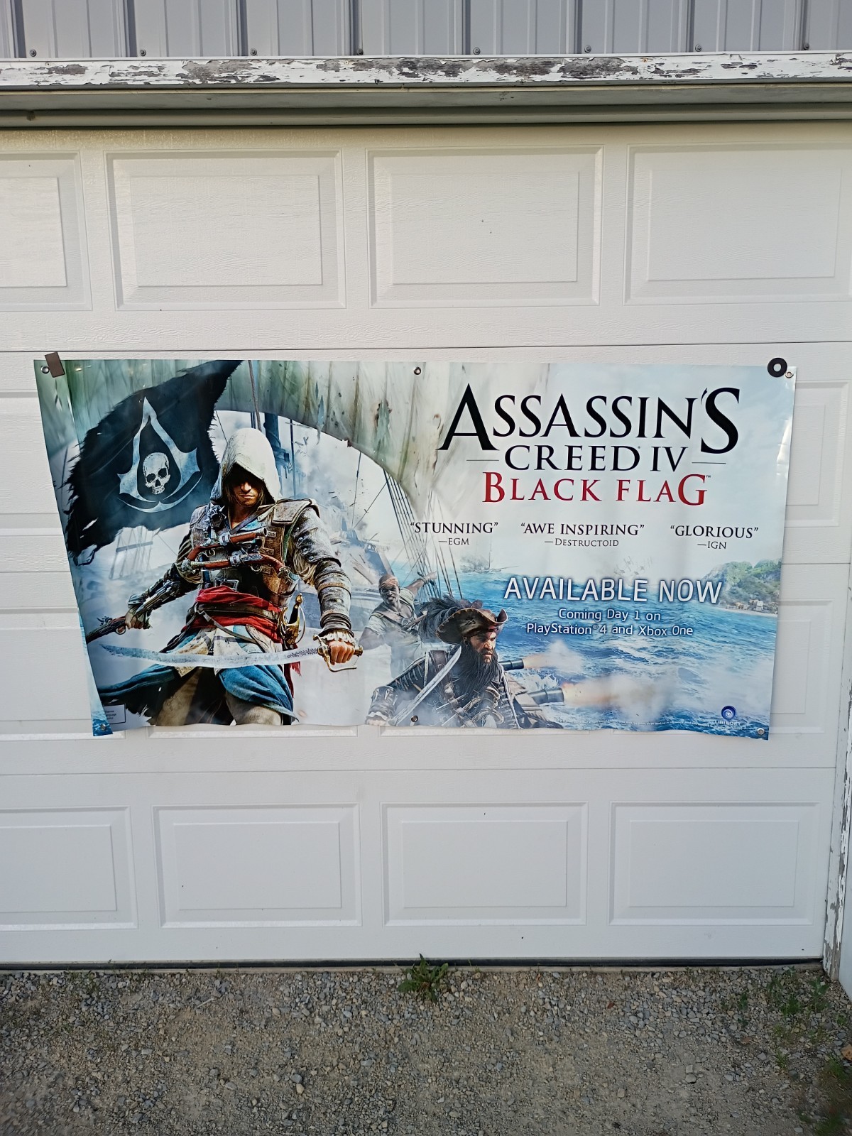 Assassin’s Creed IV Promo Display Vinyl Banner LARGE 3’x6’ Store Display RARE!!
