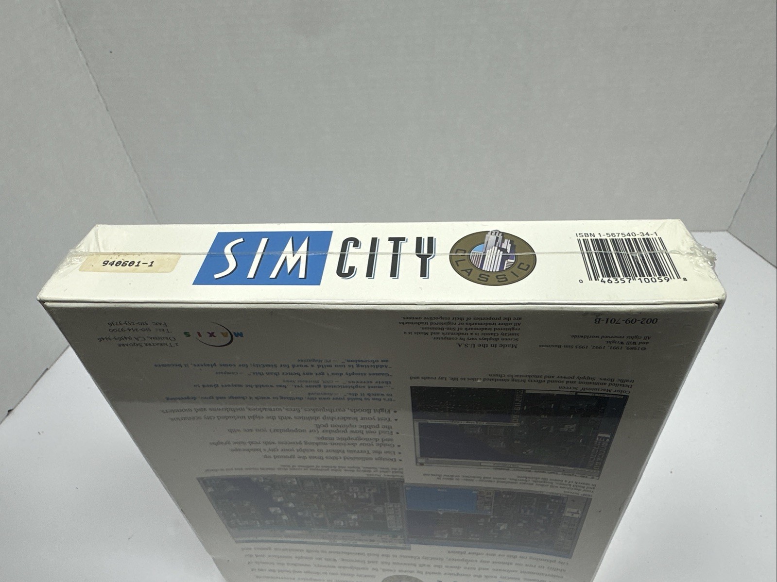 Factory Sealed Sim City Big Box Classic Version 1993 IBM Game 3.5″ 720K Discs