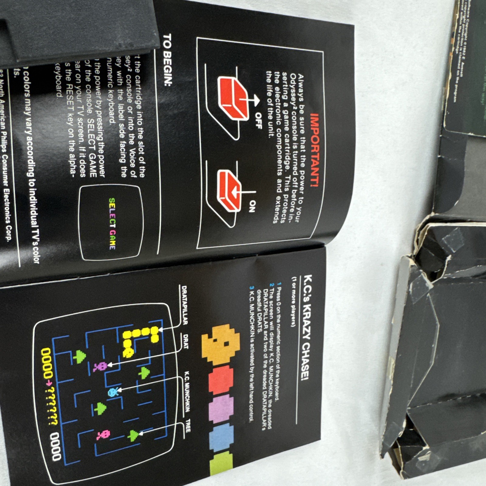Magnavox Odyssey 2 KC’s Krazy Chase Complete CIB 1982 Video Game Cartridge