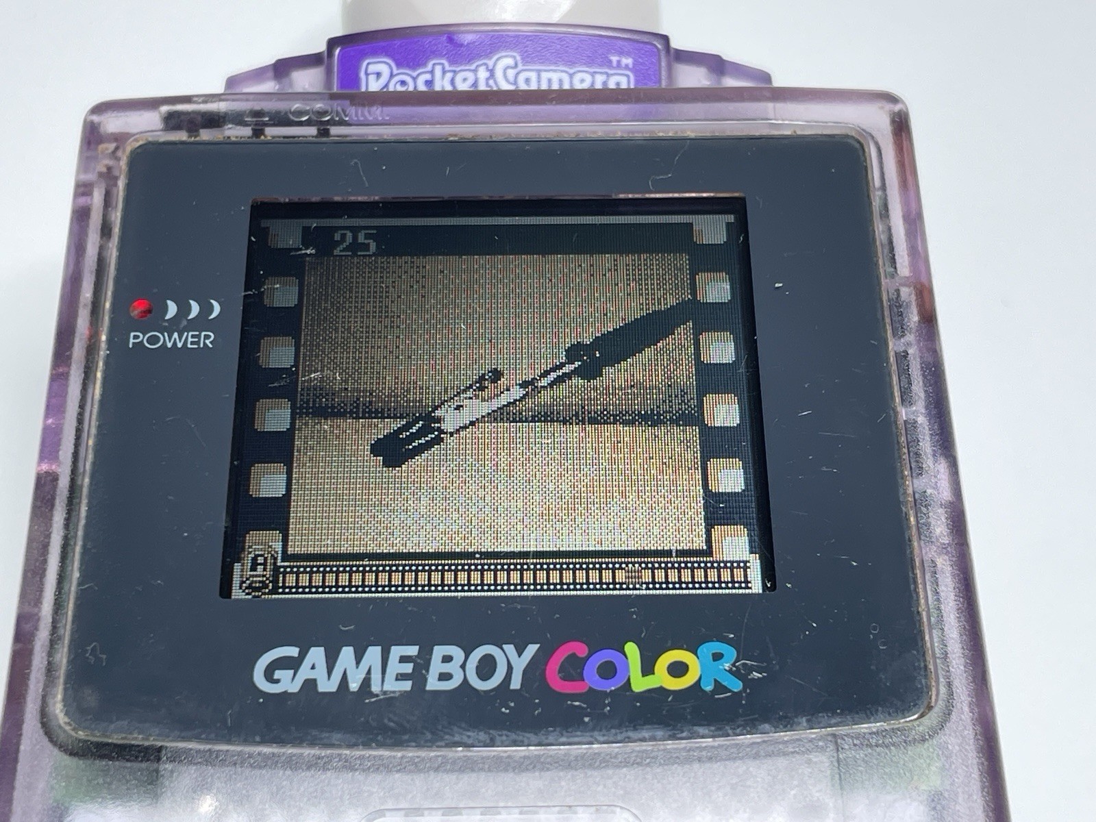 Gameboy Pocket Camera Clear Atomic Purple MGB-006 Nintendo Japan Import TESTED