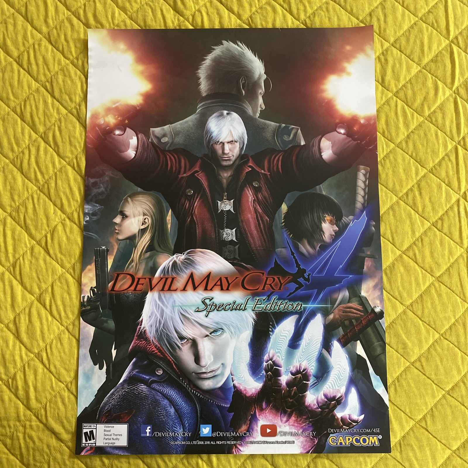 Devil May Cry 4 Special Edition Comic Con Promo Poster – RARE SDCC 2015 LIMITED