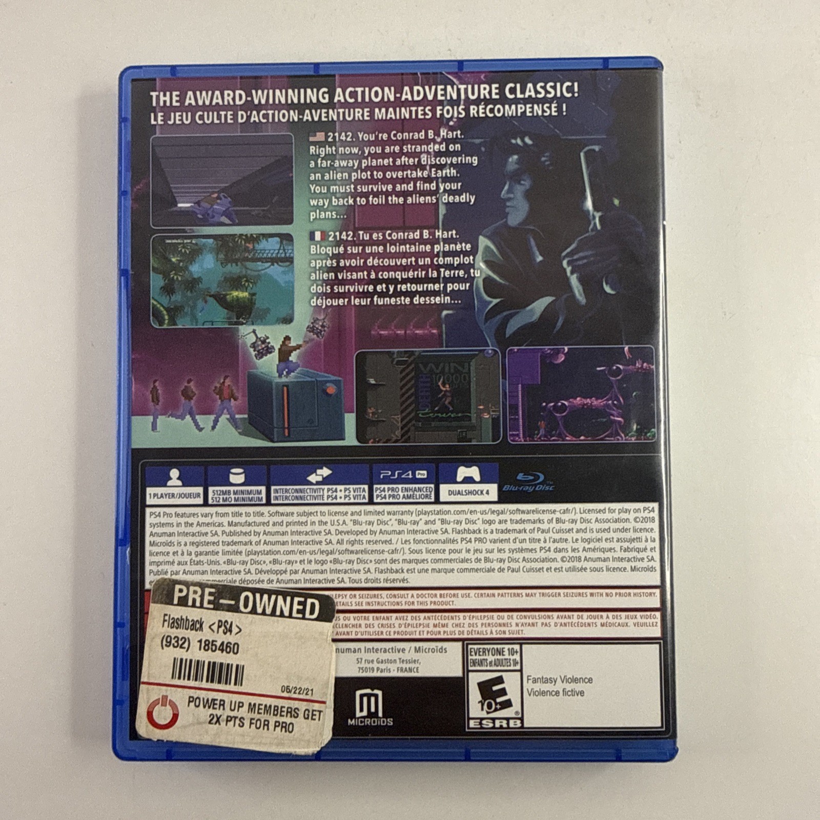 Flashback Sony PlayStation 4 2018 Microids Complete Tested