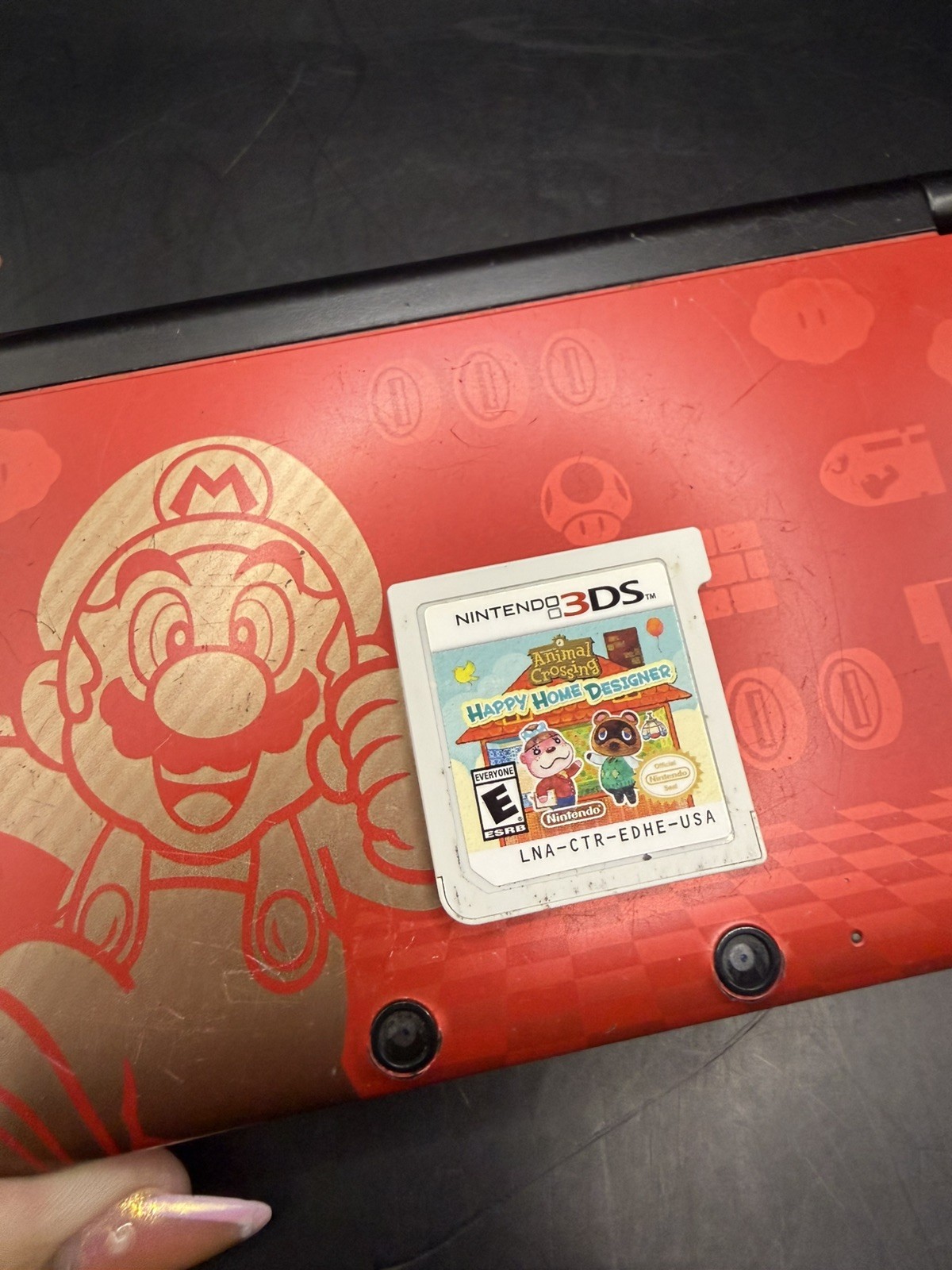 Nintendo 3DS XL Rare LE Super Mario Bros Red comes w/ Animal Crossing & 4 GB SD