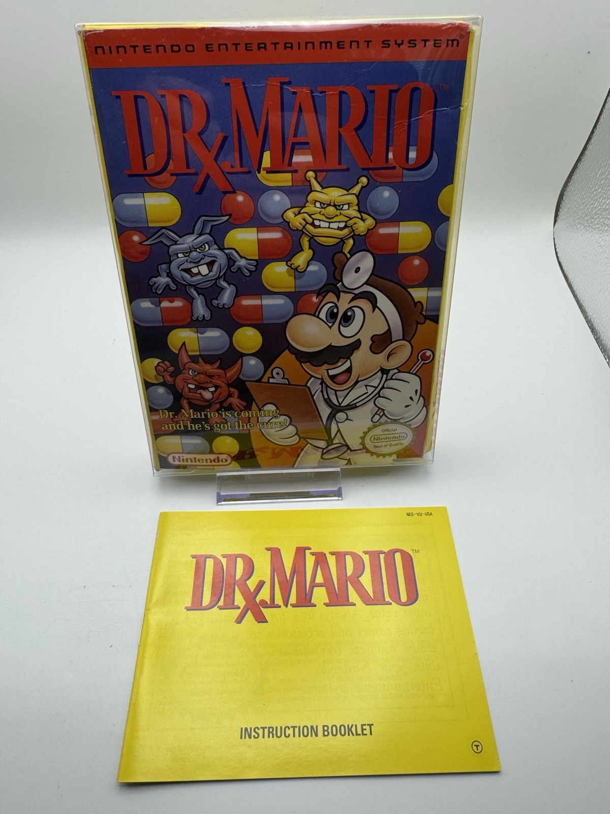 Dr. Mario NES Nintendo BOX & MANUAL ONLY – No Game – See Pics!